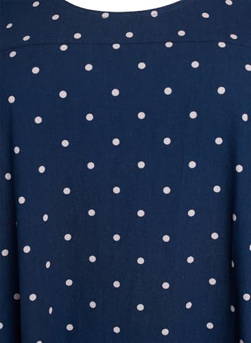 Zizzi Baumwollkleid Große Größen Rundhals mit Taschen