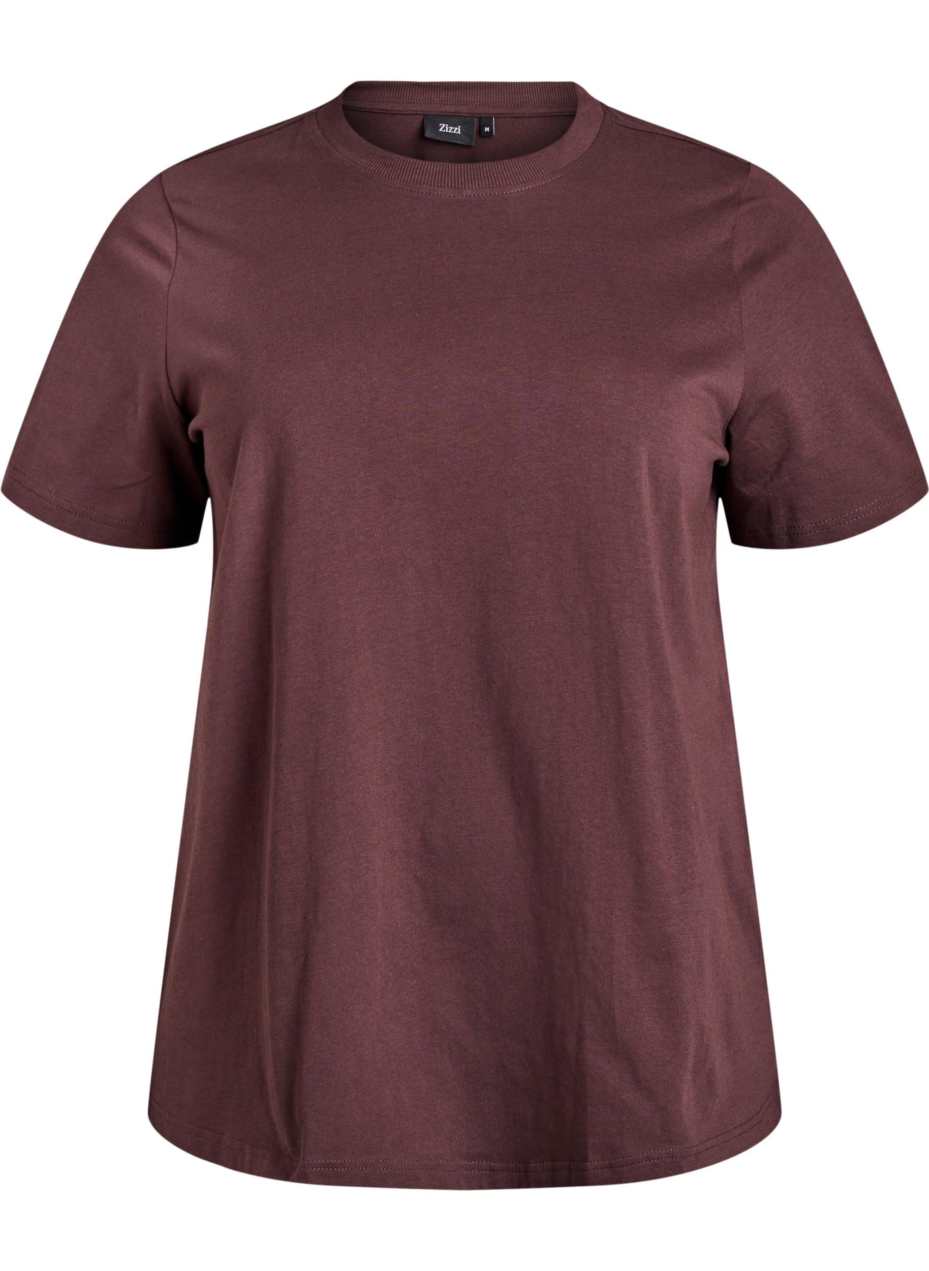 ZIZZI T-Shirt Baumwolle Kurzarm Gr 50-52 Schwarz Shirt