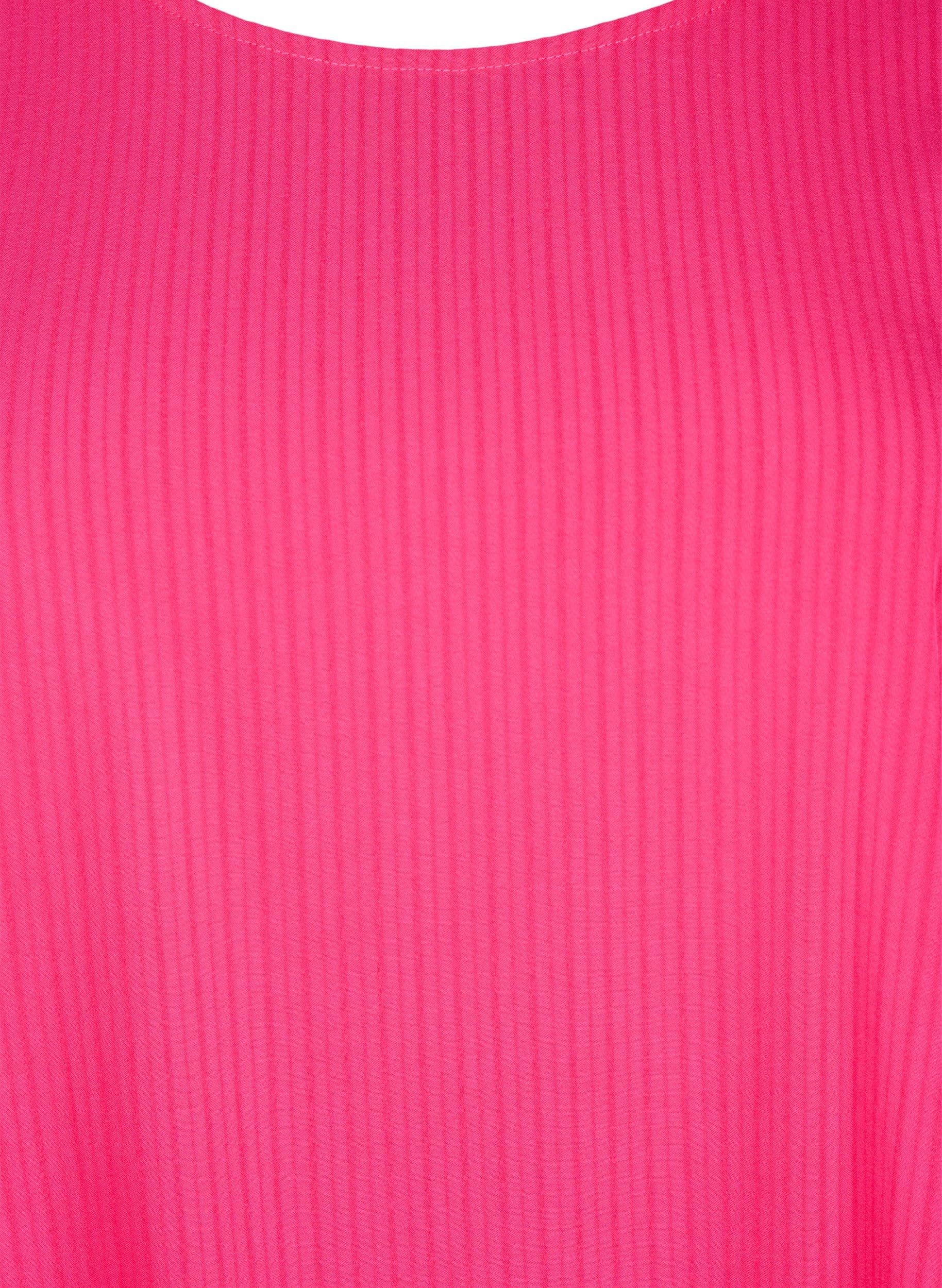 Zizzi Bluse Viskose Kurzarm Bindeband Streifen Gr.42-60