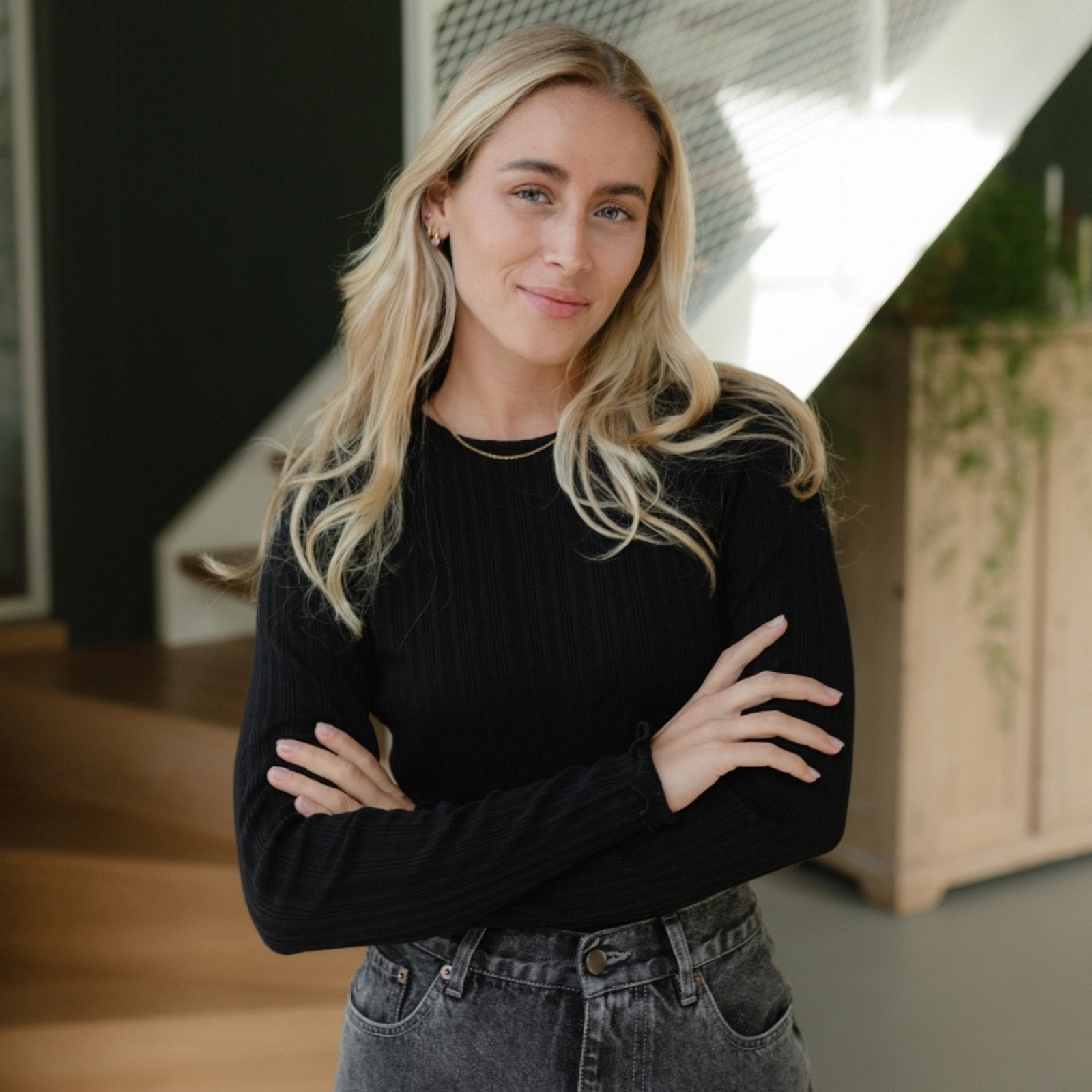 NORDLICHT Maja Langarmshirt Schwarz gestreift Bio-Baumwolle