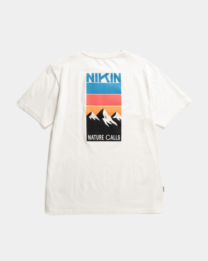 NIKIN TreeShirt Nature Calls Relaxed T-Shirt White Bio-Baumwolle
