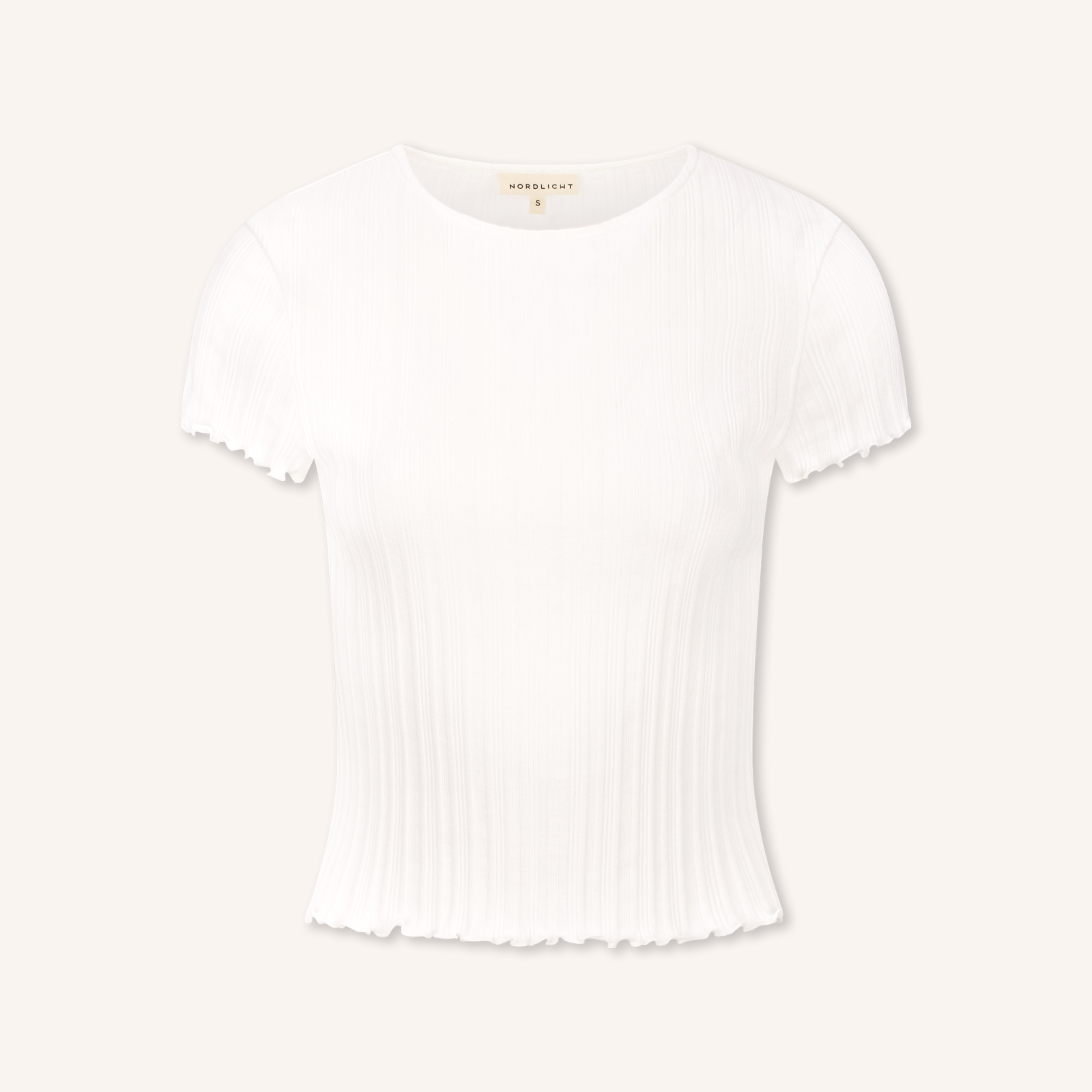 NORDLICHT Maja T-Shirt Weiß gestreift cropped