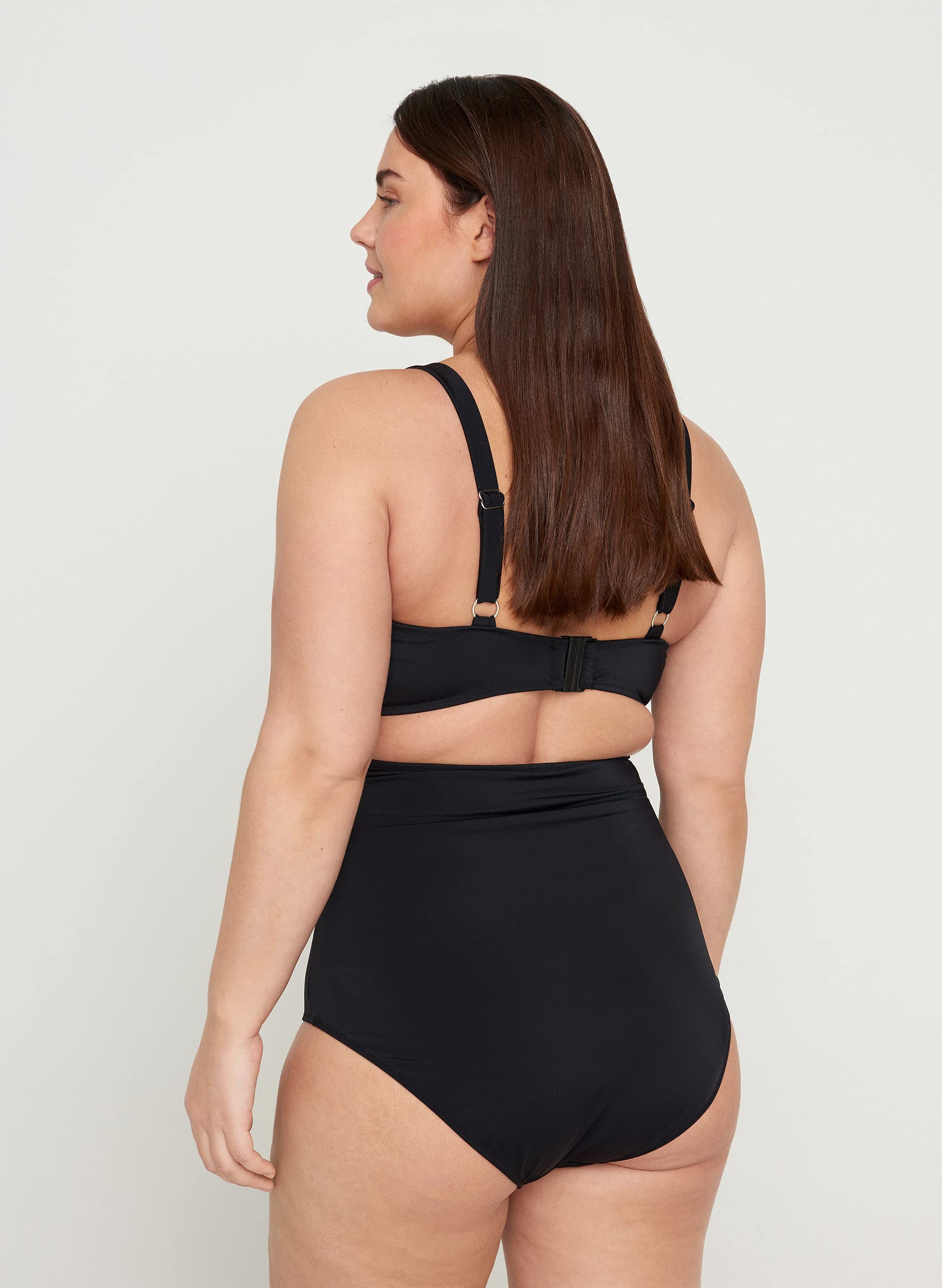 Zizzi Swim Bikini Oberteil Damen Schwarz Gr 42 ohne Bügel