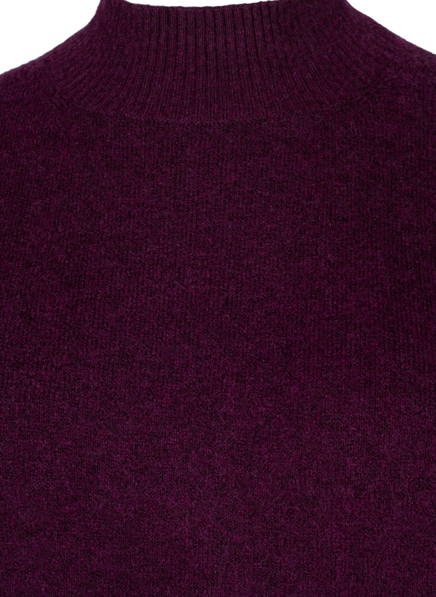 Zizzi Strickbluse Wolle Langarm Hoher Hals Große Größen