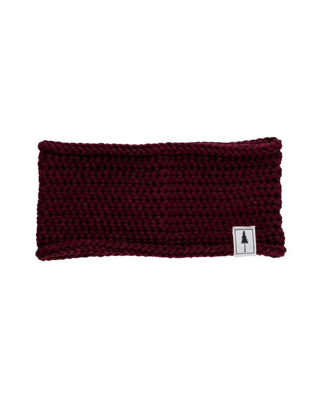 NIKIN TreeHeadband Knitted Fleece Stirnband Bordeaux One Size