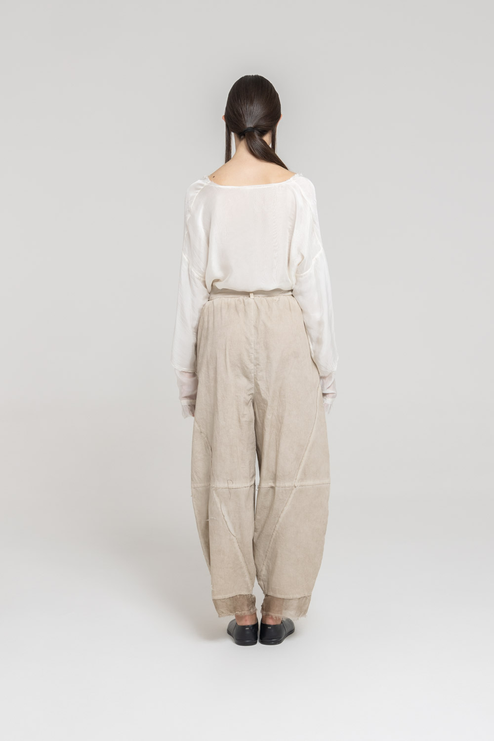 Sanctamuerte Pantaloni Semi Banana Hose Popeline Baumwolle