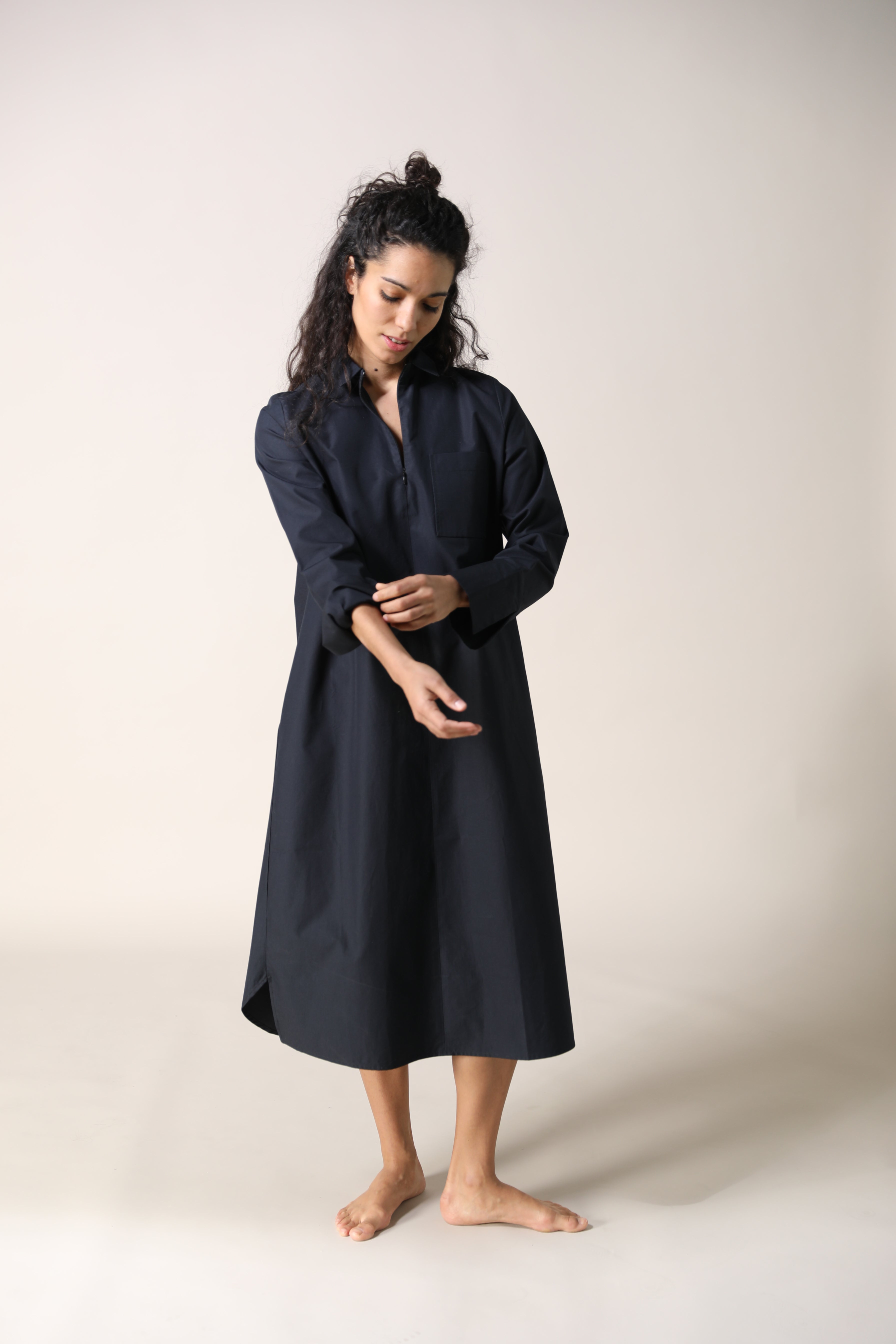 Christiane Strobel Kleider IVY Hemdblusenkleid Bio-Baumwolle