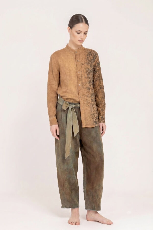 Sanctamuerte Camicie Camicia Leinenhemd Degradé