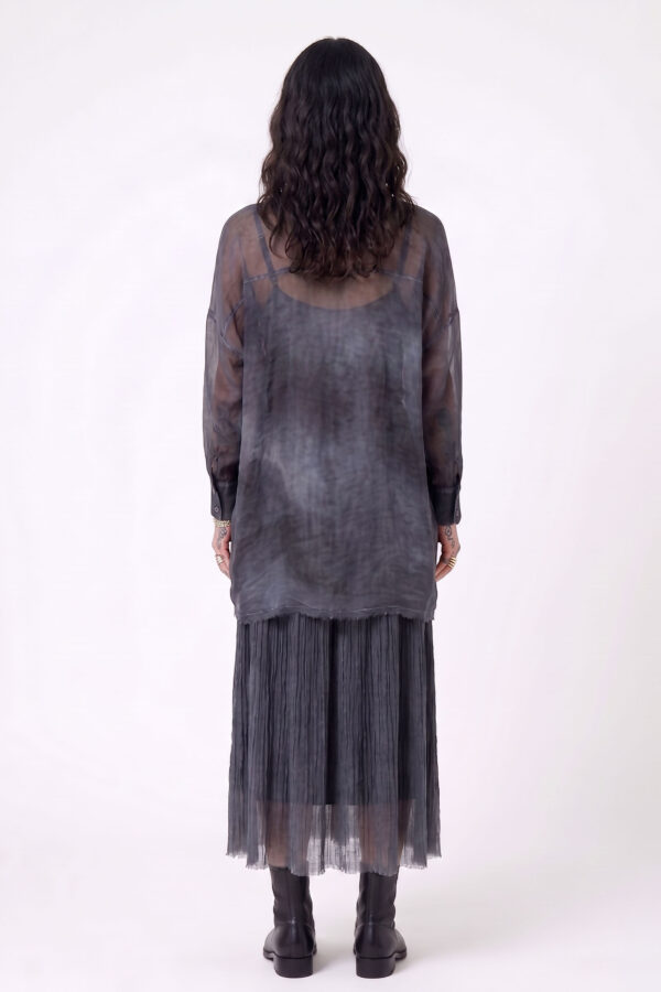 Sanctamuerte Camicie Boxy Bluse Viskose-Seide oversize