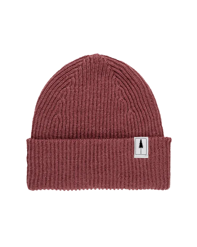NIKIN Treeanie Ribbed Mütze Blush Baumwolle nahtlos