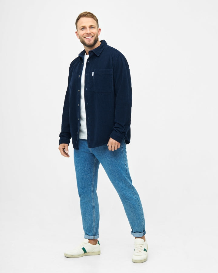 NIKIN TreePlanter Overshirt Corduroy Überhemd Dark Navy Bio