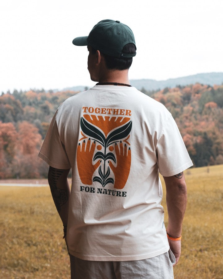 NIKIN TreeShirt TreePlanter T-Shirt Chalk Bio-Baumwolle