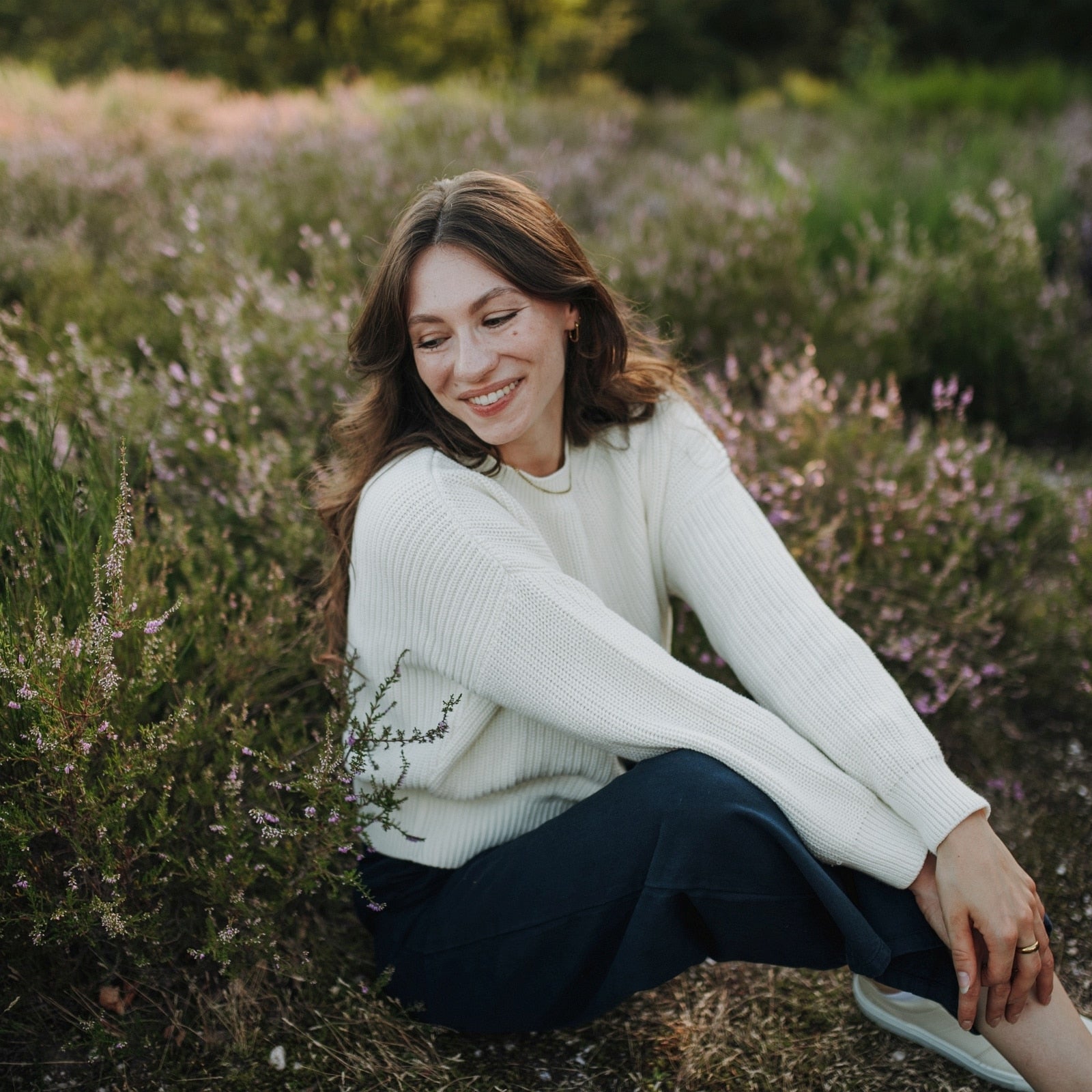 Nordlicht Mara Grobstrick Pullover Natur Bio-Baumwolle