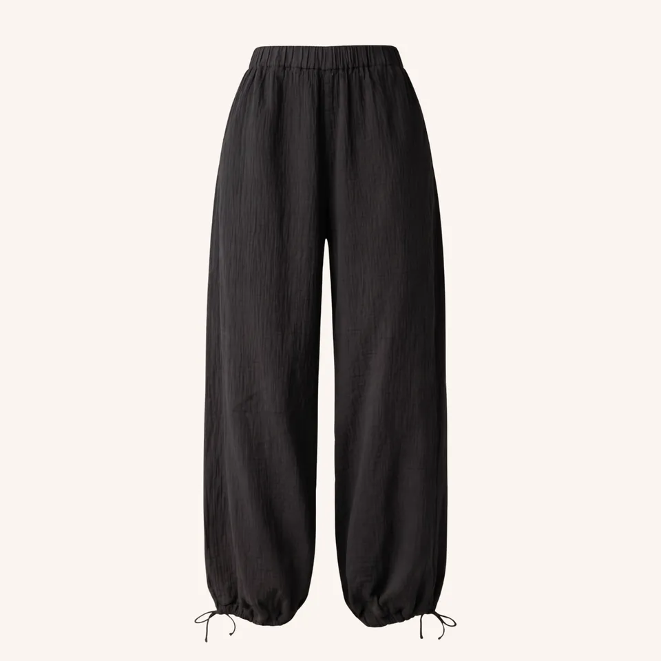 Nordlicht Lys Musselinhose Schwarz Ballon Bio-Baumwolle