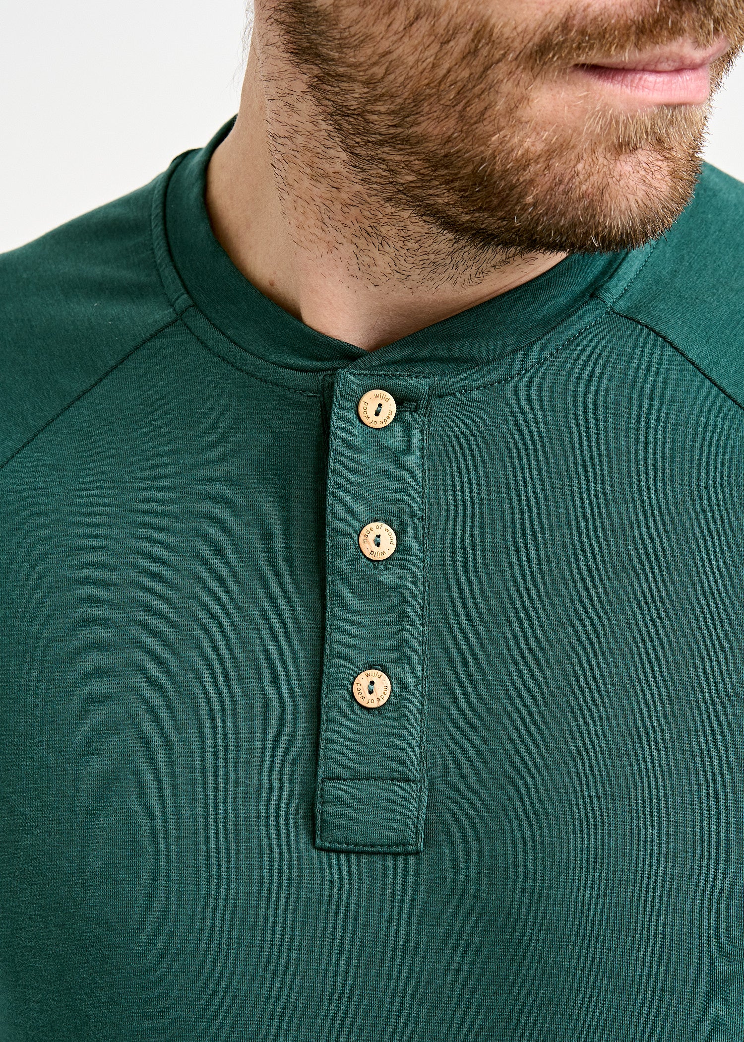 Wijld Fritz Herren Langarmshirt Sea Moss Lyocell