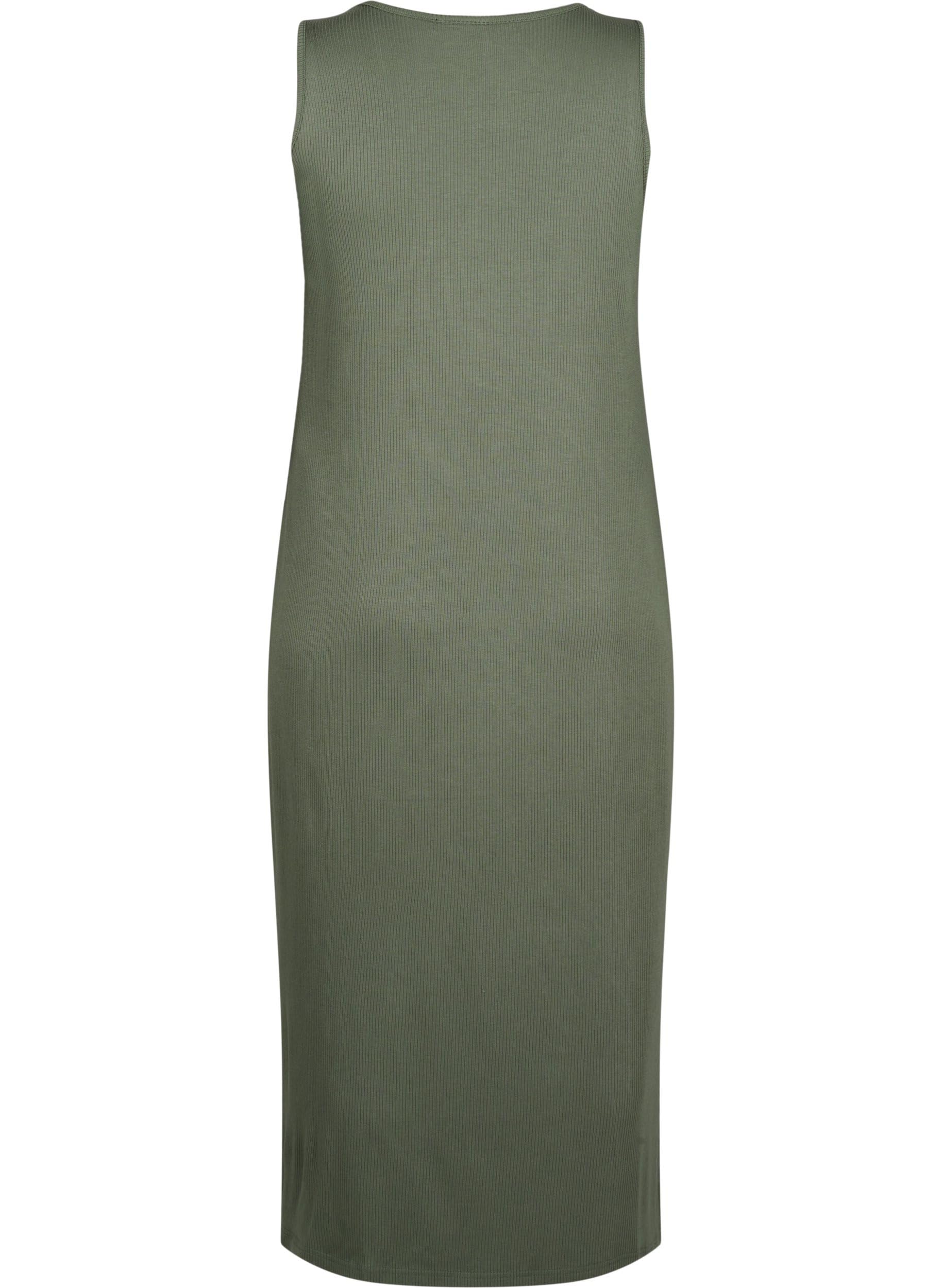 ZIZZI Dresses Trägerloses Rippen Kleid Viskose Lang Stretch