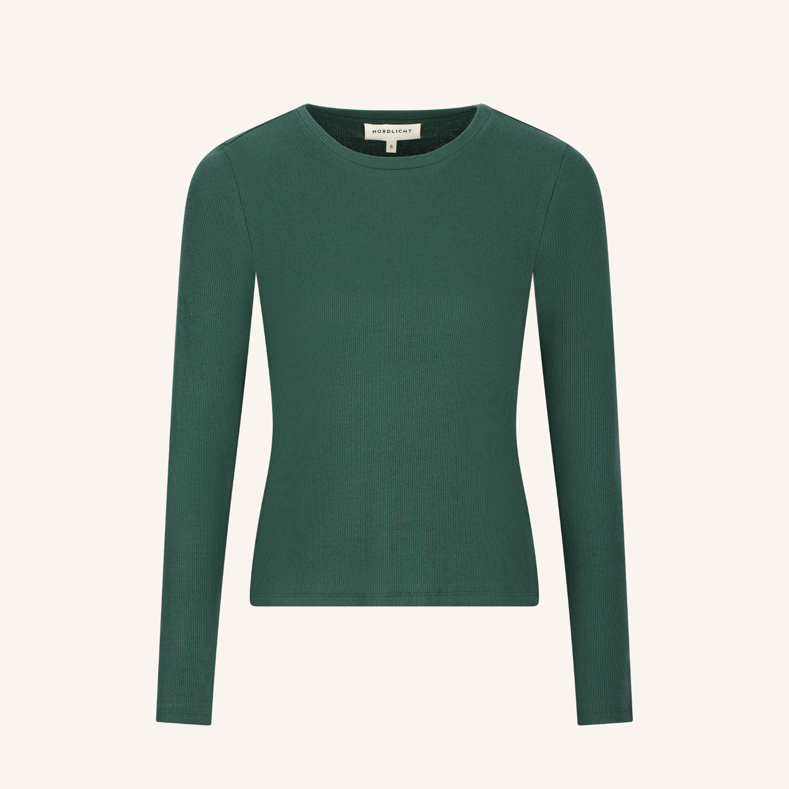 NORDLICHT Lica Ripp Langarmshirt Waldgrün Basic