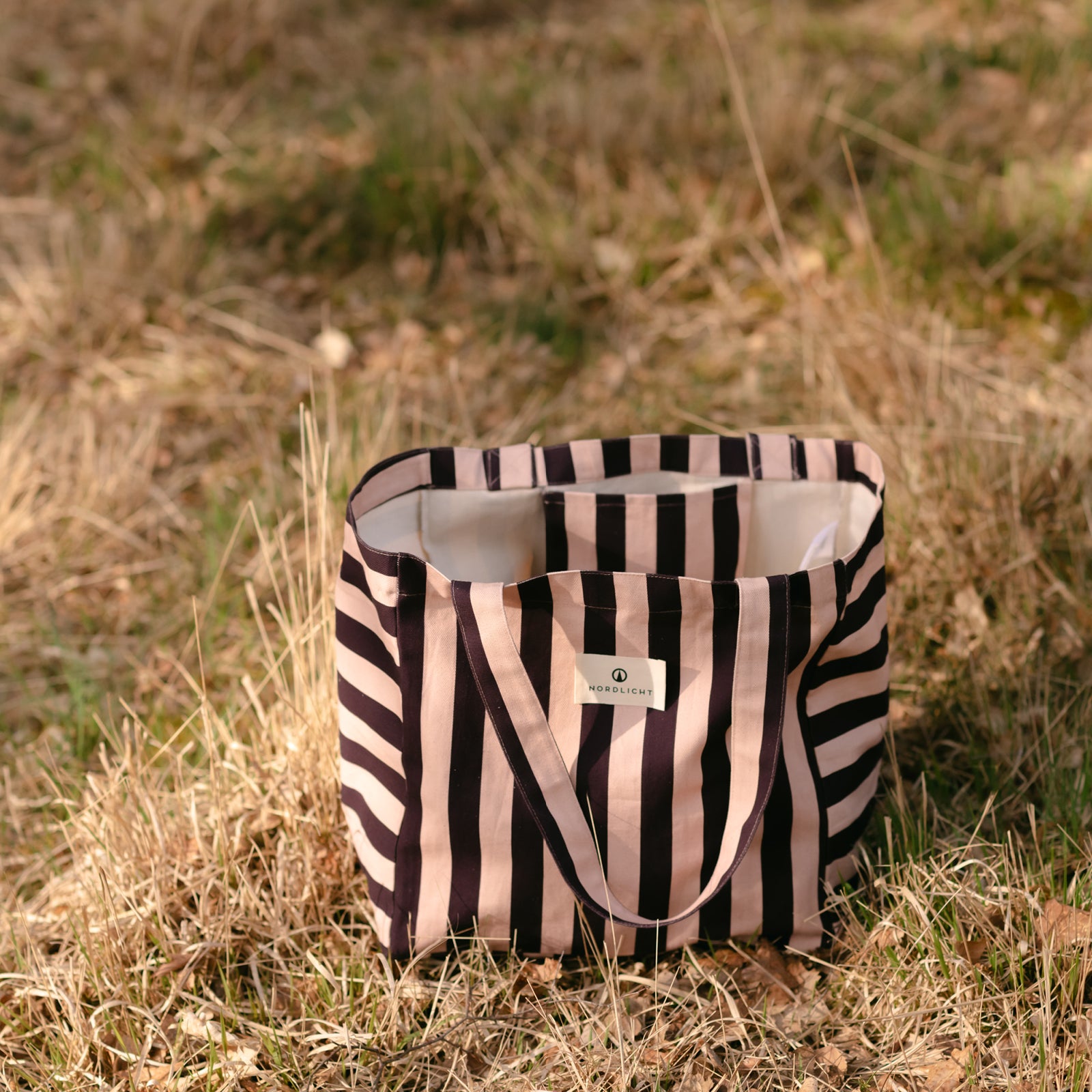 NORDLICHT Kiki Streifen Shopper Rosa Canvas Tasche