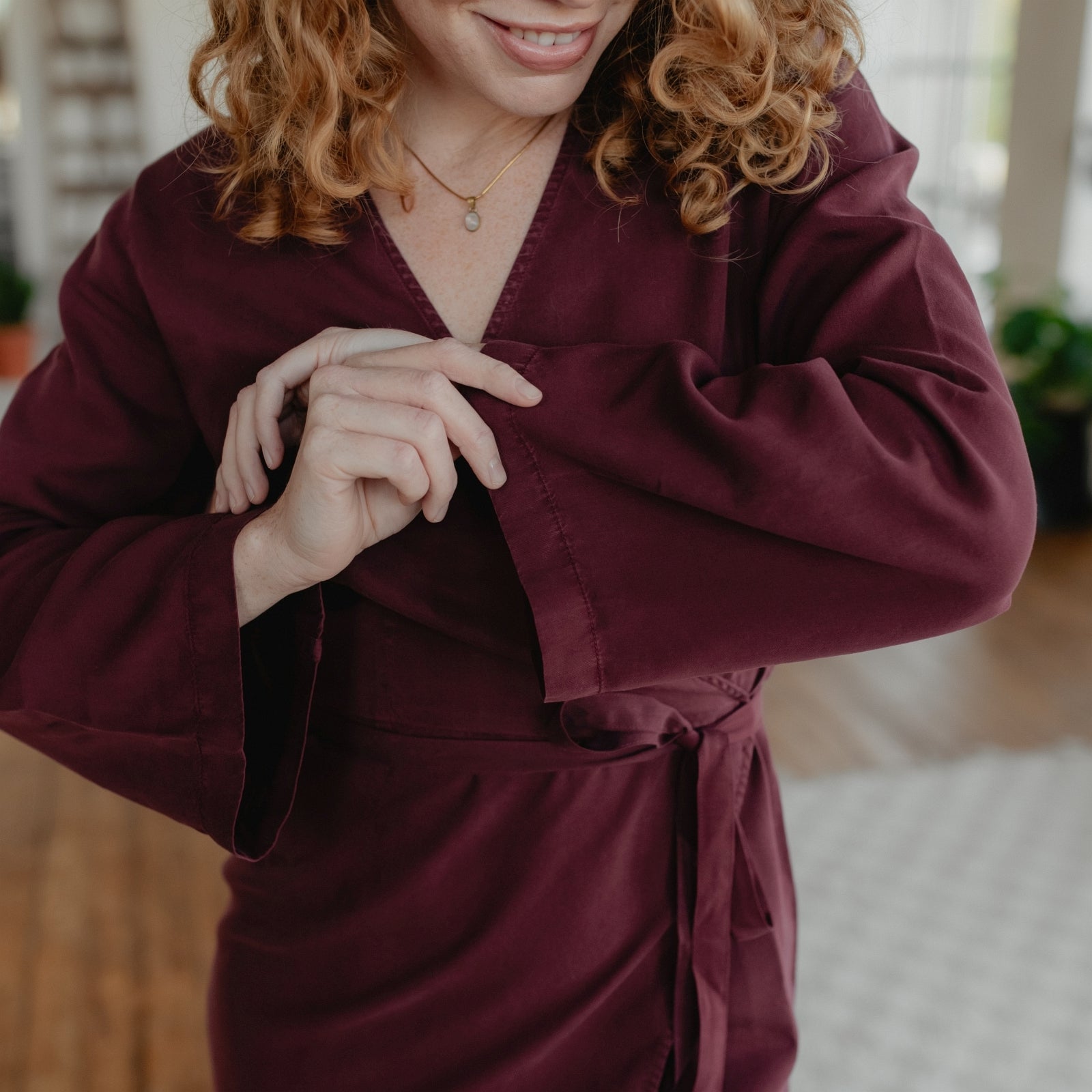 NORDLICHT Martha Wickelkleid Damen Tencel V-Ausschnitt