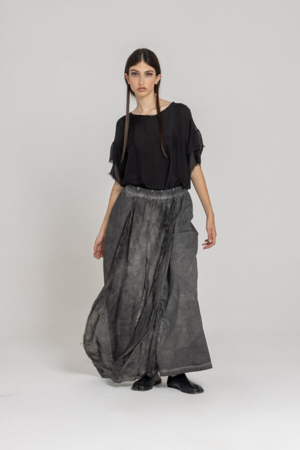 Sanctamuerte Pantaloni Palazzo Hose Viskose-Seide