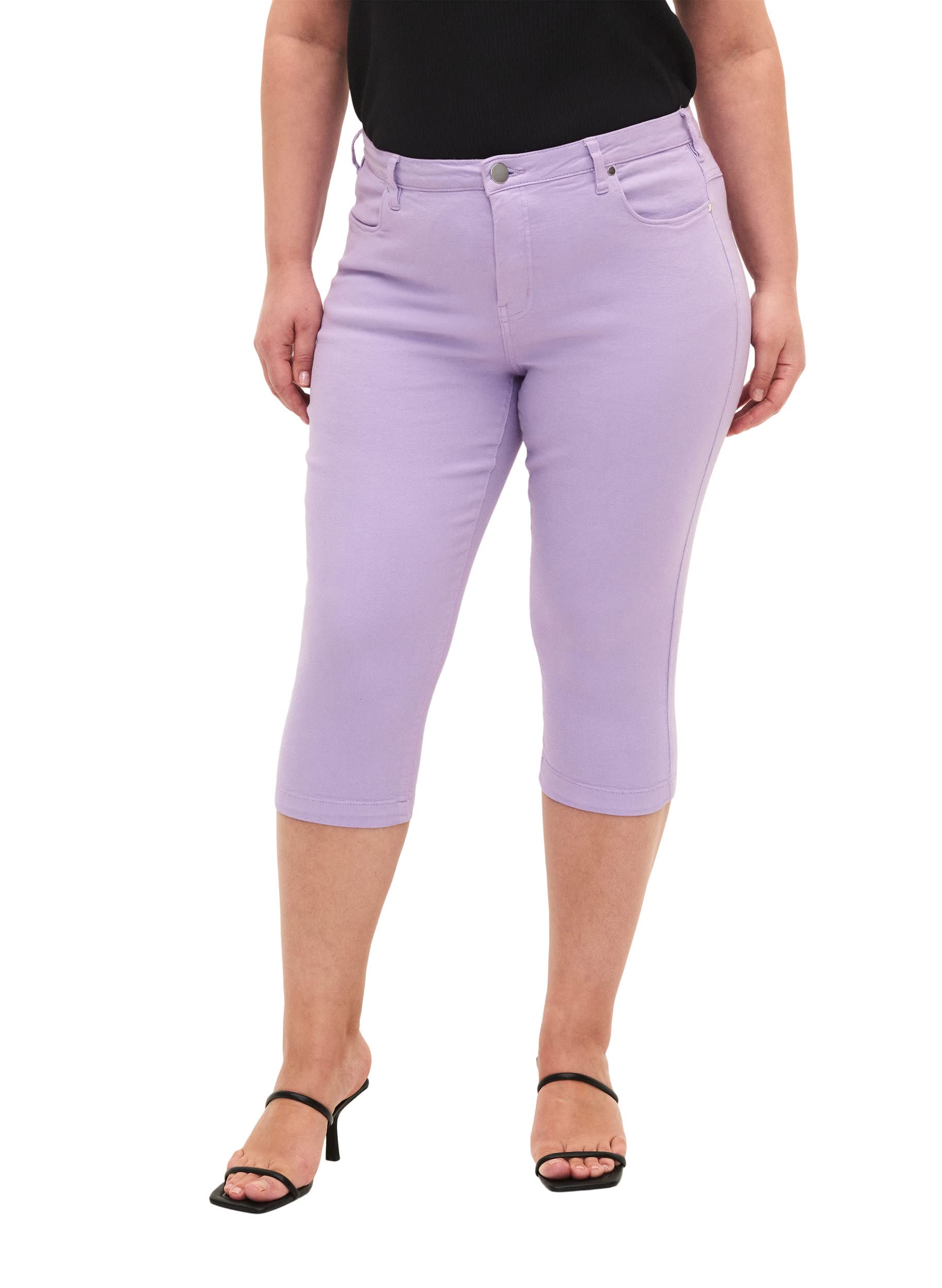 Zizzi Jeans Emily 3/4 Slim Fit Gr 56 Lavender