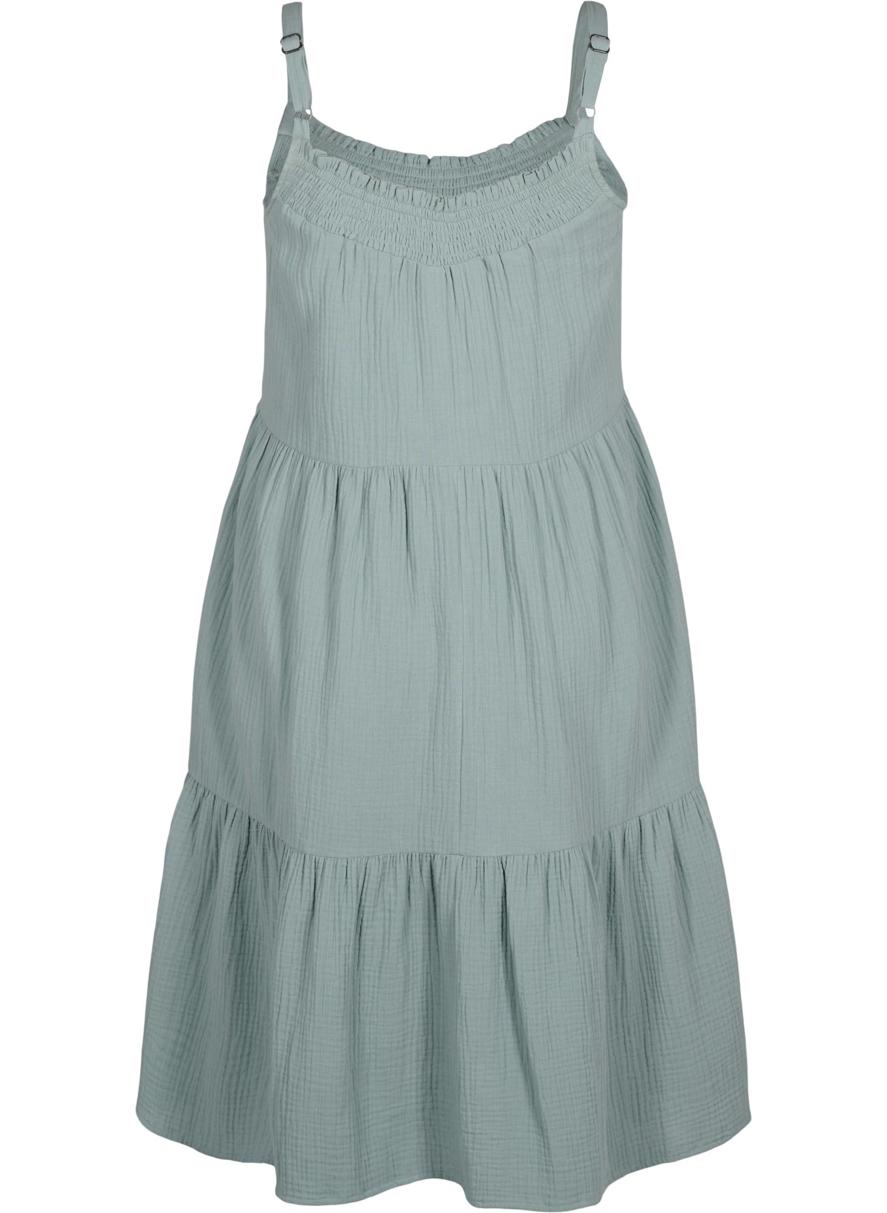 Zizzi Dresses Trägerkleid Baumwolle Midi A-Linie 42-60