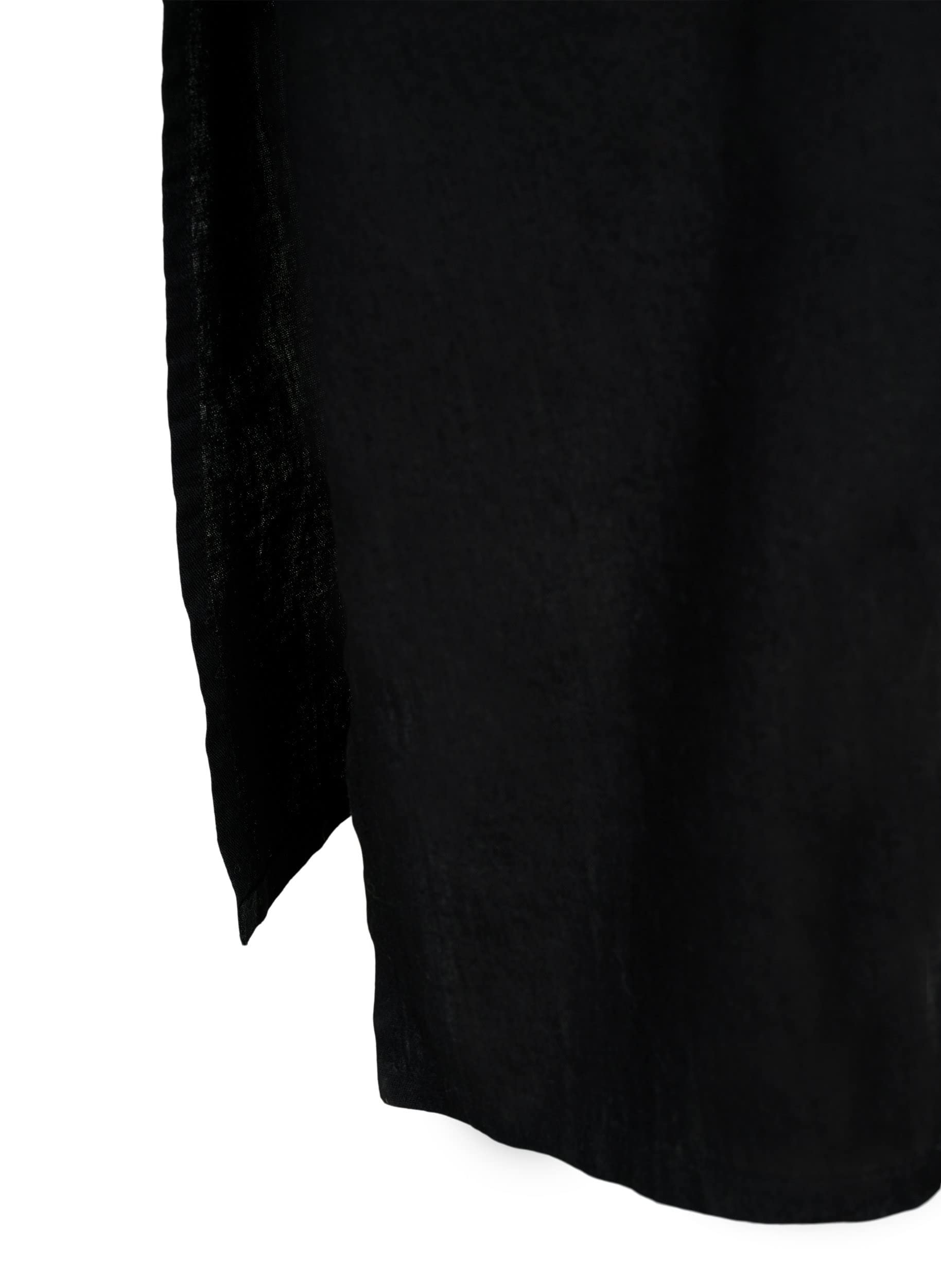 Zizzi Hemdkleid Damen 3/4-Arm Baumwolle Leinen
