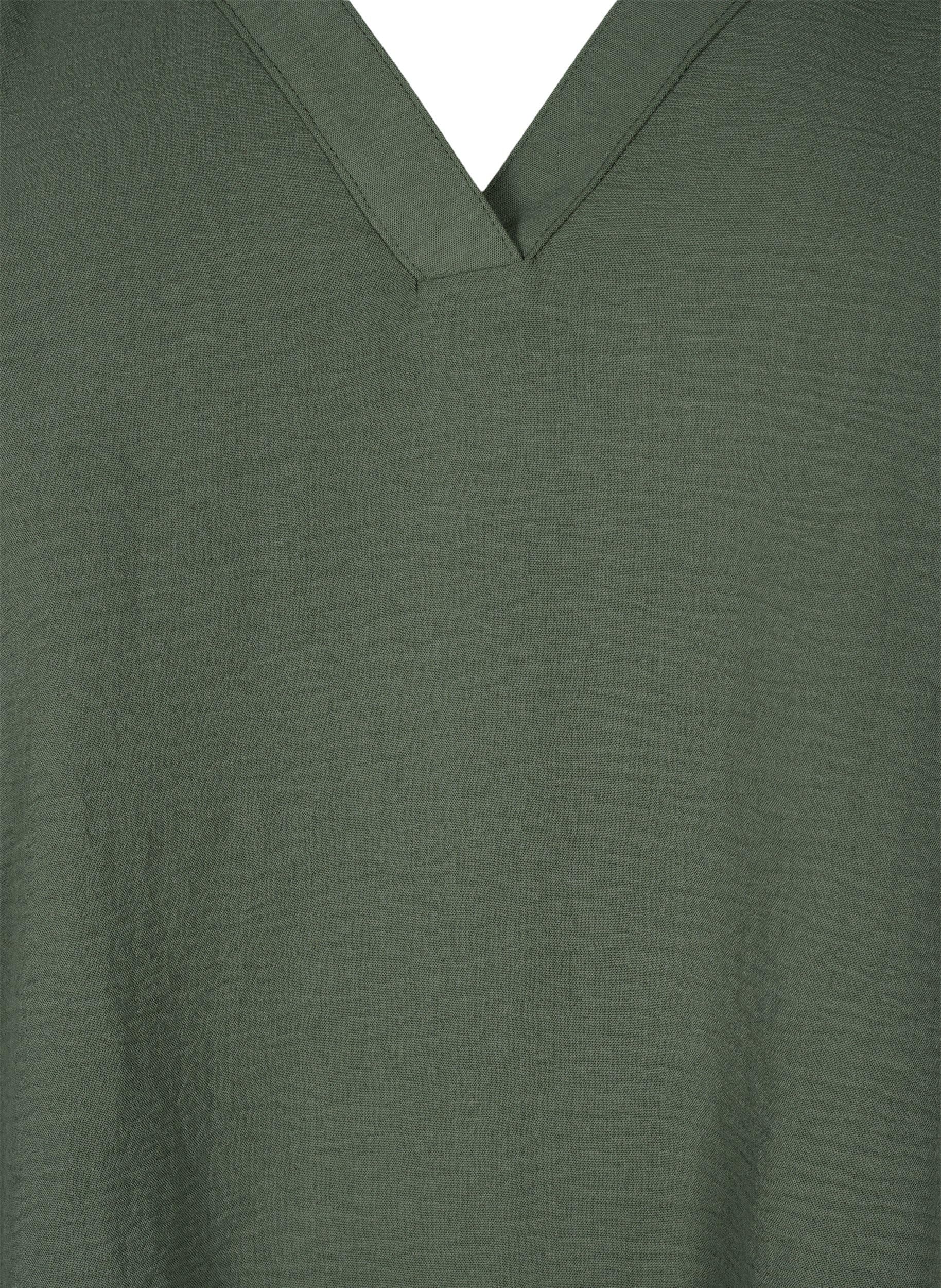 Zizzi Top Damen Ärmellos V-Ausschnitt Smock