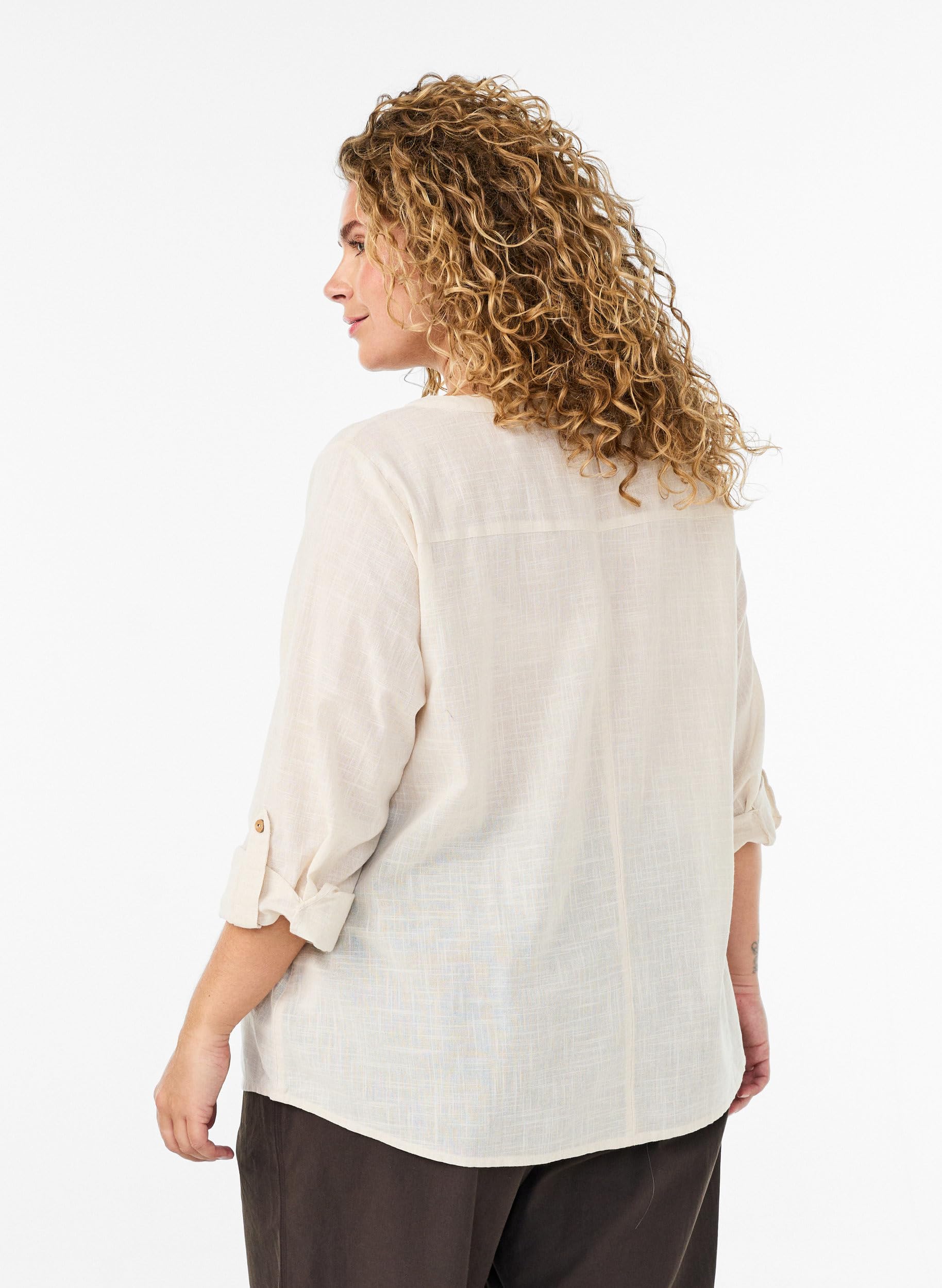Zizzi Blouses & Shirts Bluse Birch 42-44 Baumwolle