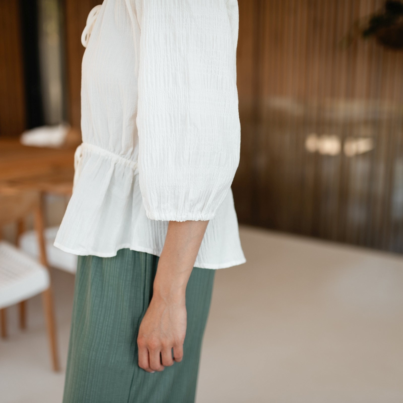NORDLICHT Soni Bluse Weiss Bio-Baumwolle