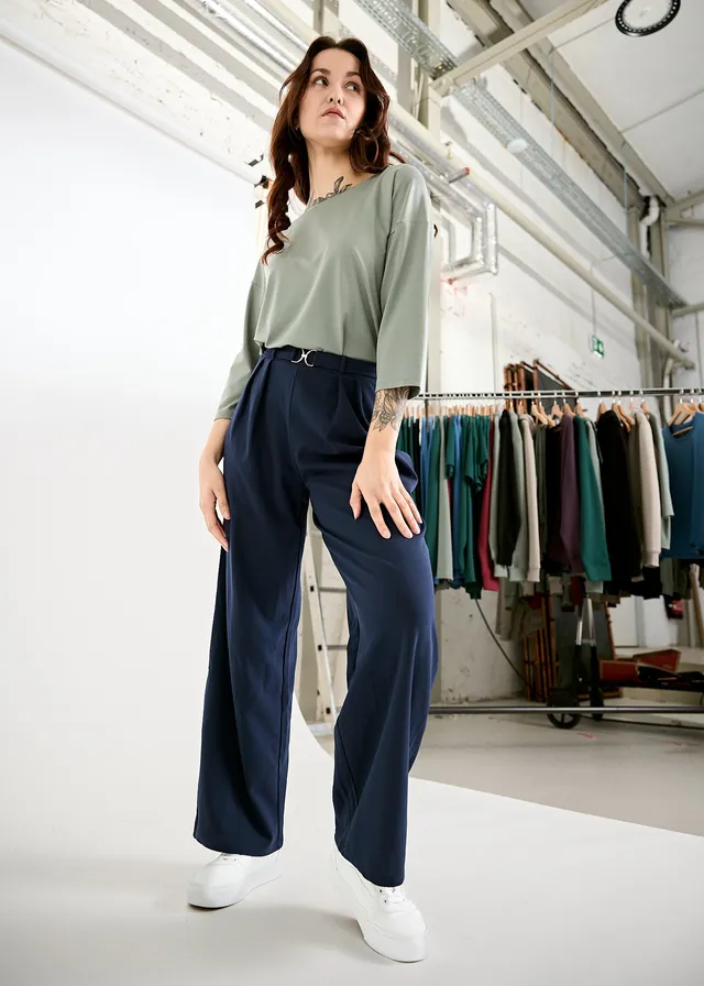 Wijld Christin Damen Langarmshirt Agave Green Lyocell