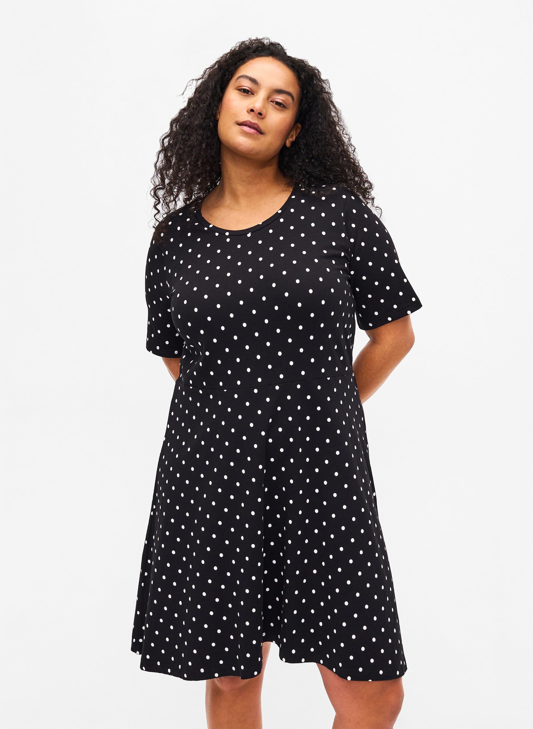 Zizzi Dresses Kleid Kurzarm Bio-Baumwolle Große Größen 42-60