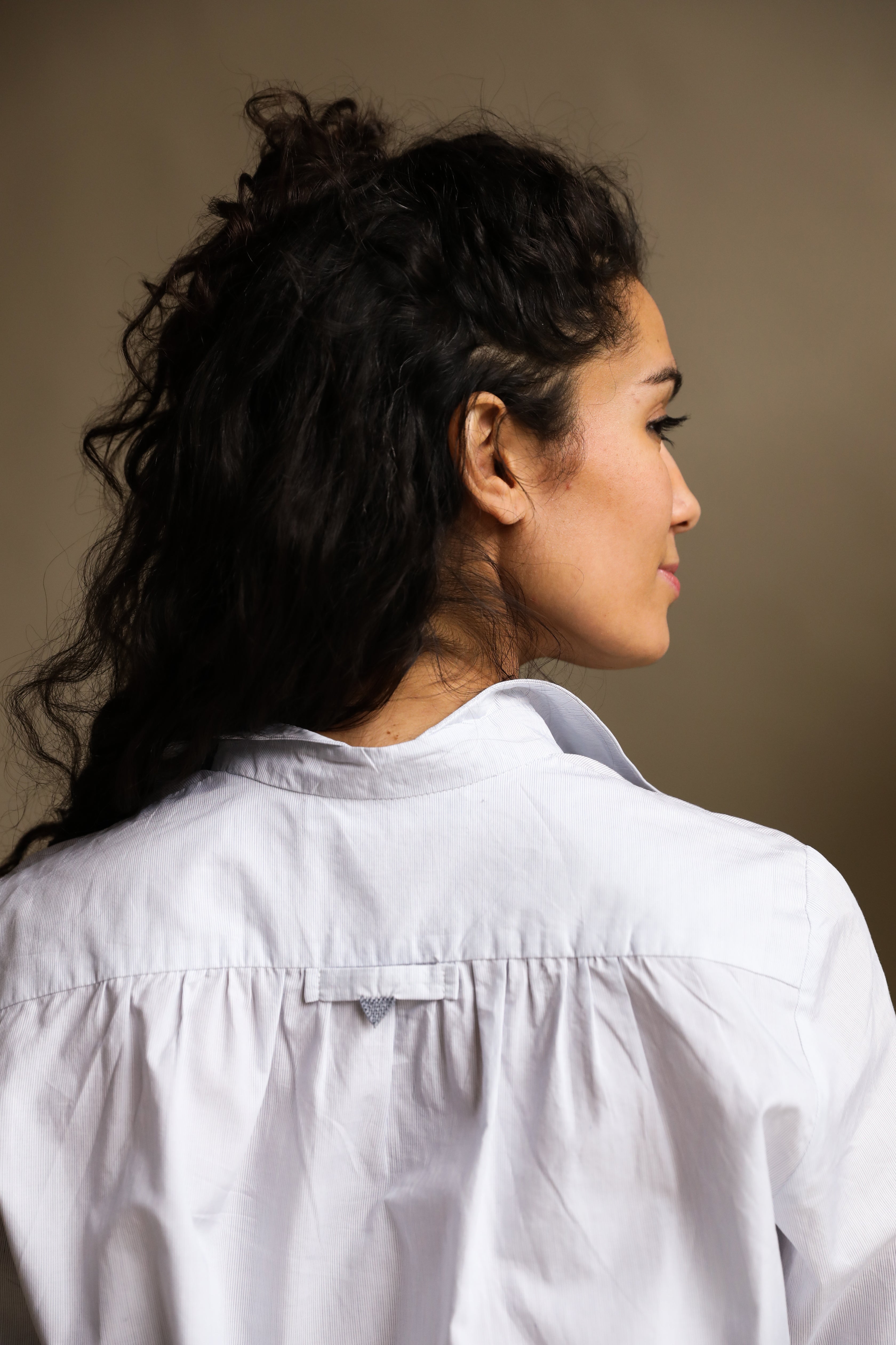 Christiane Strobel YUMI Hemdbluse Bio-Baumwolle Nadelstreifen