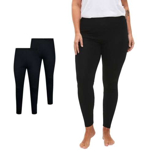 Zizzi Leggings 2er-Pack Baumwolle Lang Gr 42-44