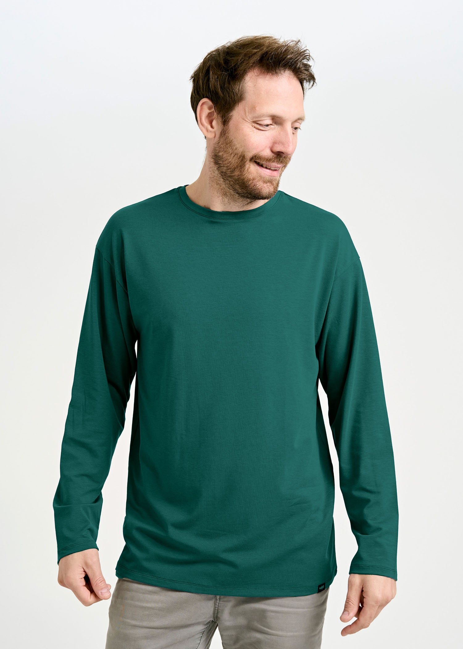 Wijld Chris Langarmshirt Herren Sea Moss Lyocell Bio