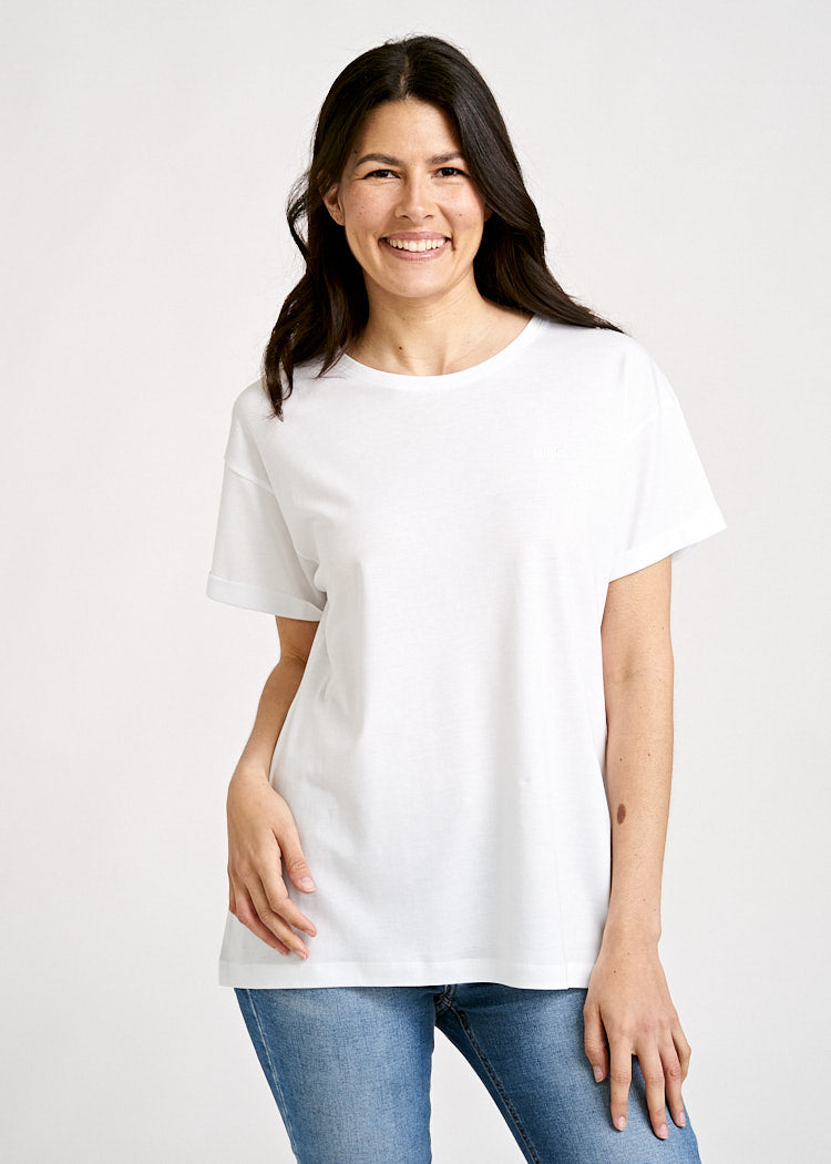 Wijld Jana Damen T-Shirt Whiteblue Holz Slim