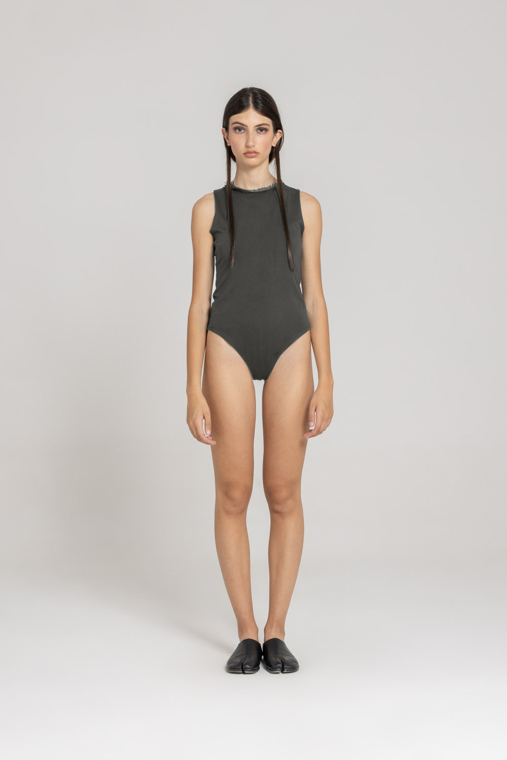 Sanctamuerte Top Body Girocollo Baumwollbody mit Rundhals