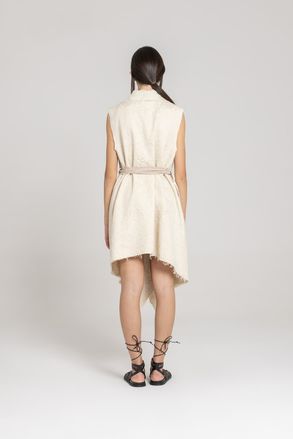 Sanctamuerte Capispalla Gilet Weste Baumwolljacquard Asymmetrisch