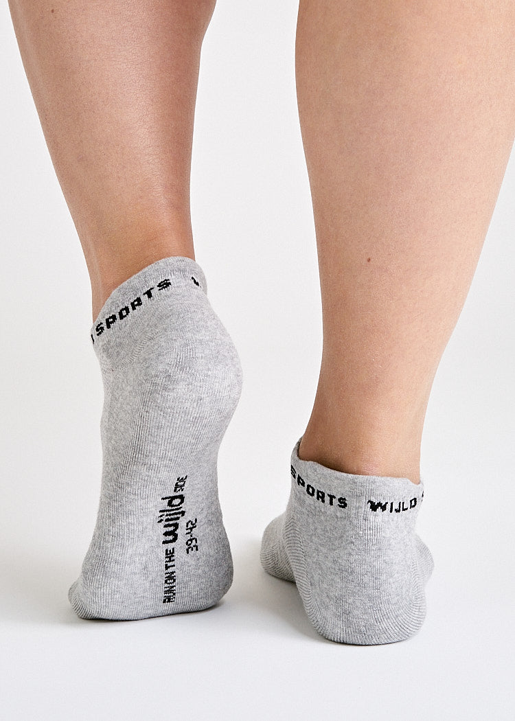 Wijld Woodsocks Sportsocken Sneaker Gray Melange Lyocell
