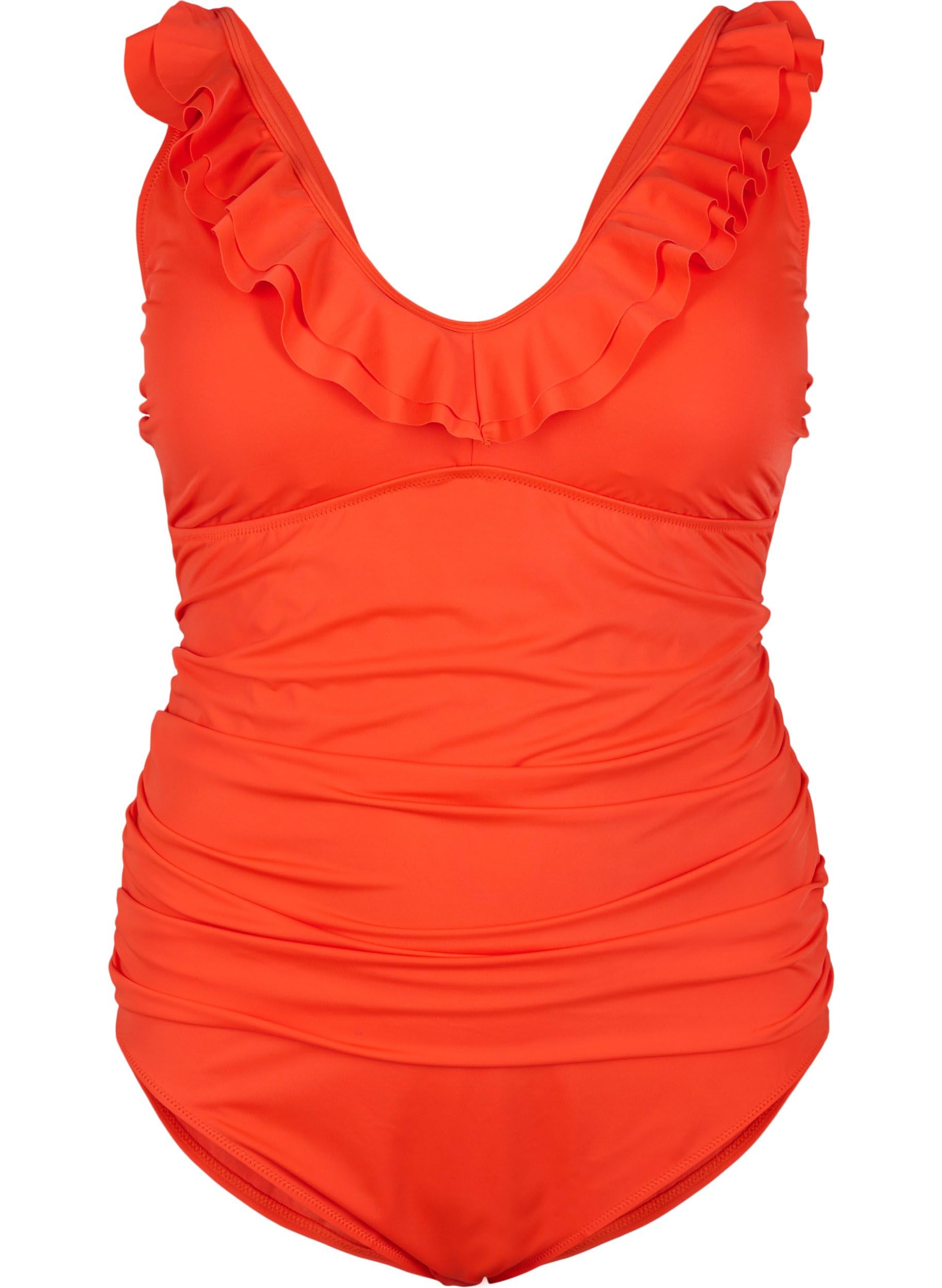 Zizzi Swim Badeanzug Rüschen Grenadine 48 große Größen