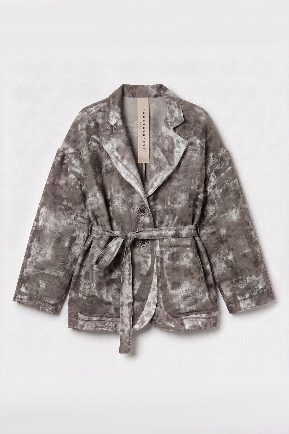 Sanctamuerte Capispalla Boxy Jacke Jacquard Gürtel