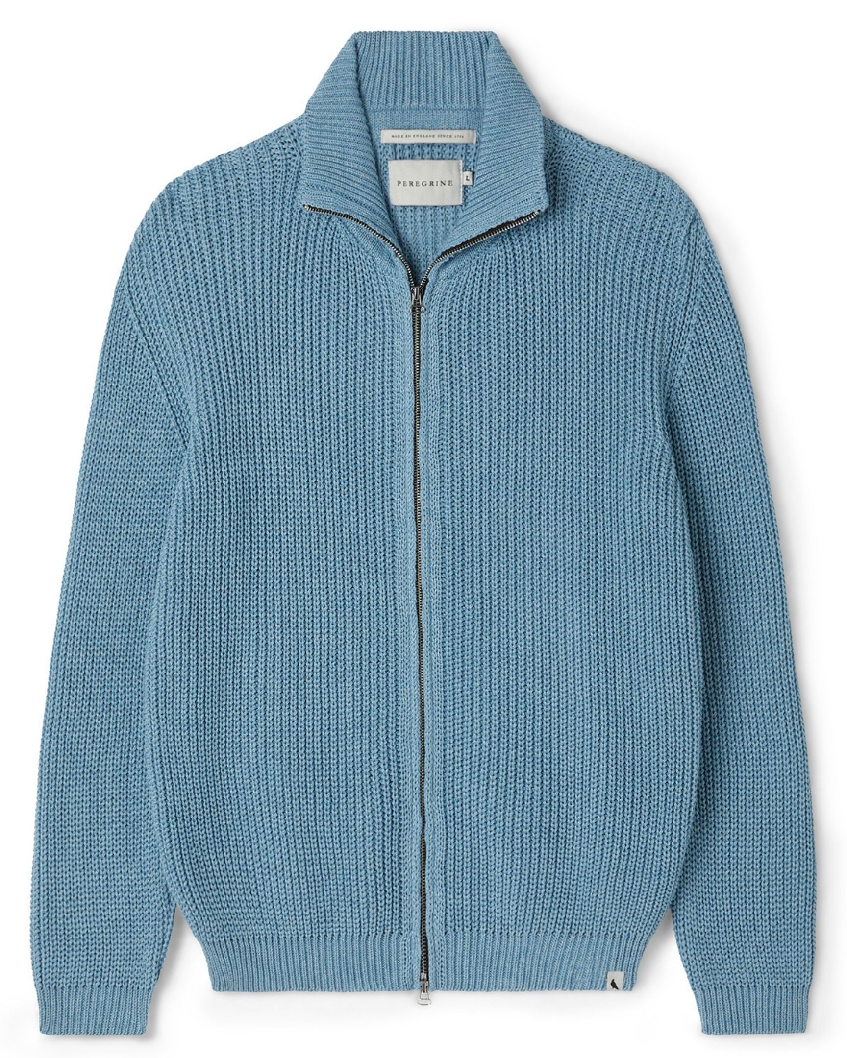 Peregrine River Zip Cardigan Ocean Baumwolle