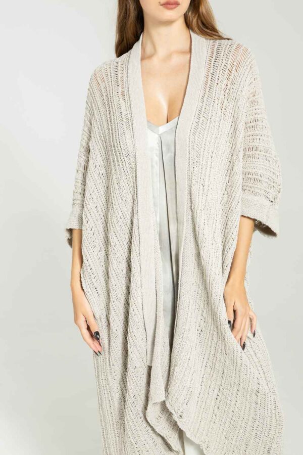 Sanctamuerte Maglieria Cardigan Lungo Strickjacke Baumwolle