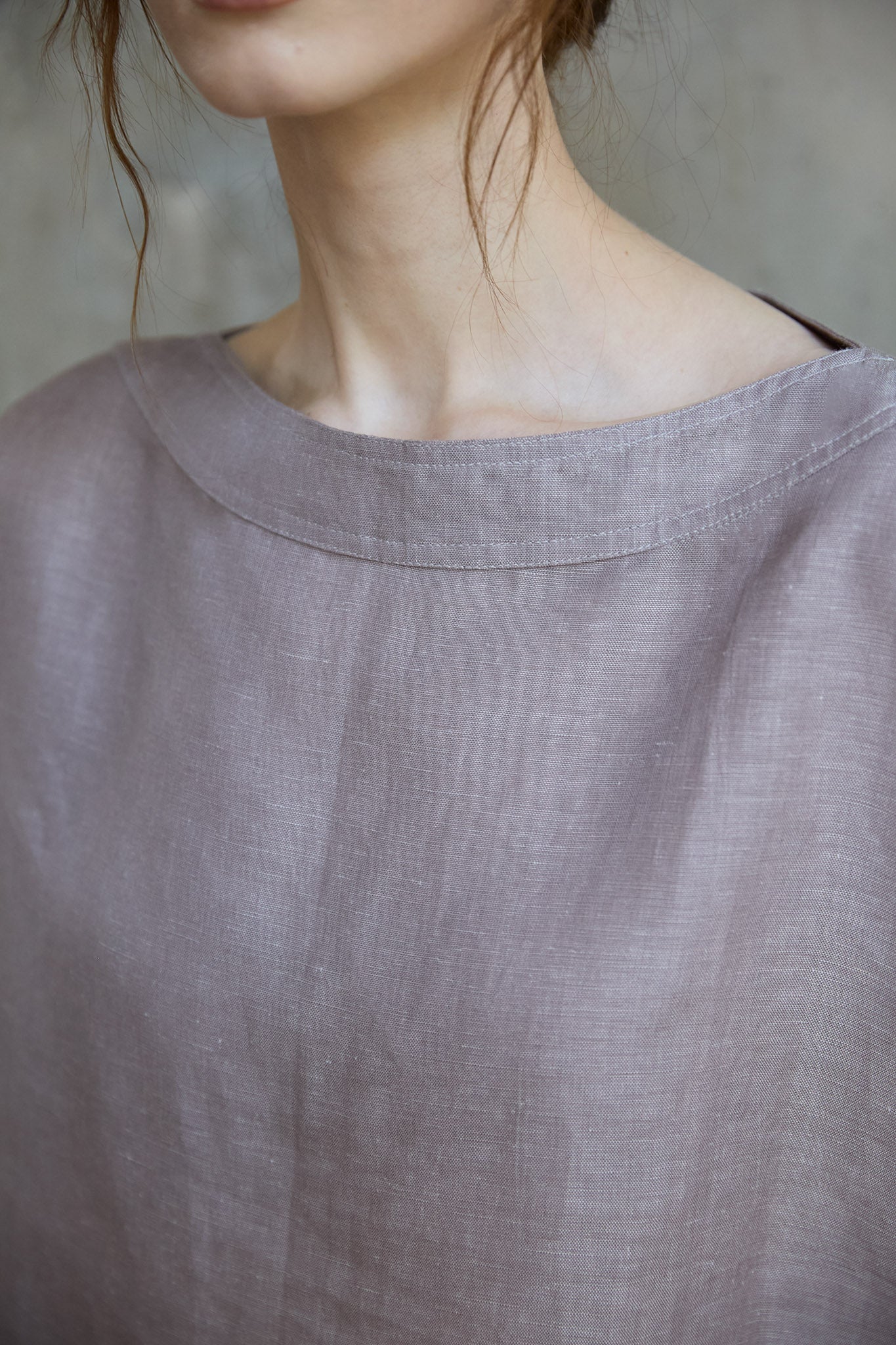 Christiane Strobel MARGEAUX Shirt Bluse Tencel-Leinen weit