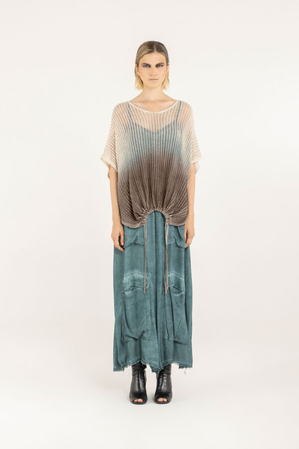 Sanctamuerte Maglieria Netz Pullover V-Ausschnitt