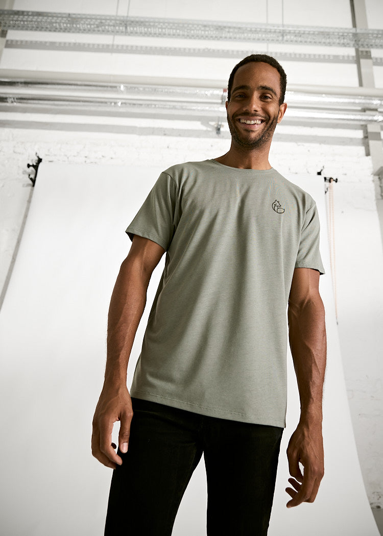 Wijld Alex WoodShirt Herren Green Fox Motiv Bio