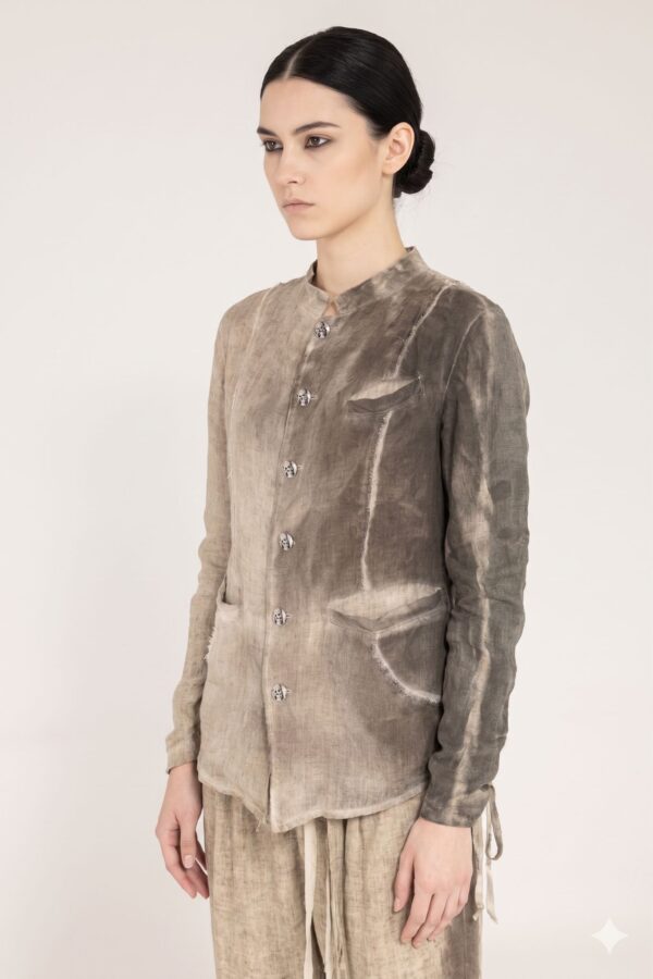 Sanctamuerte Capispalla Blazer Leinenblazer Degradé Handfinish