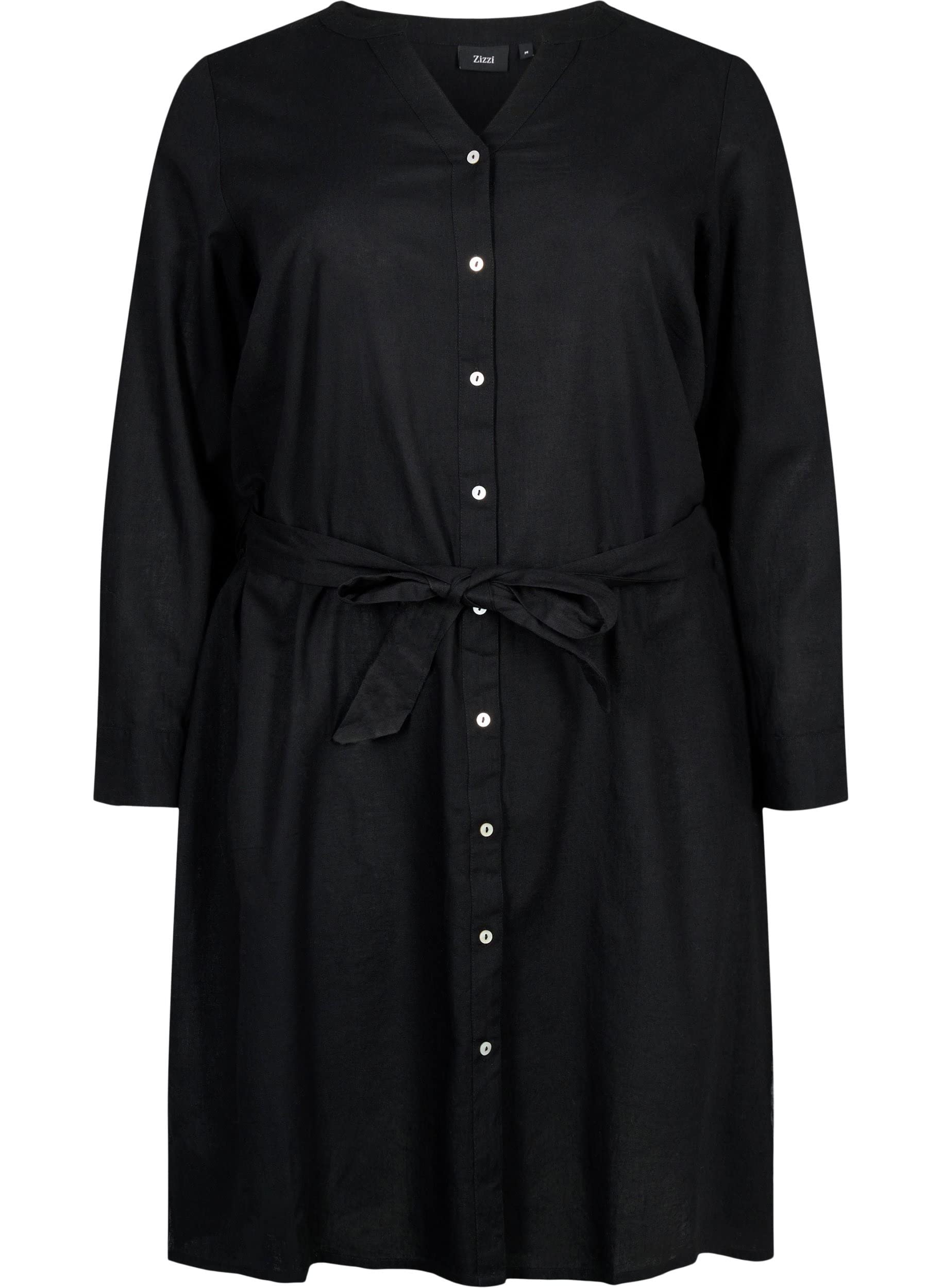Zizzi Dresses Hemdkleid Langarm Baumwolle Hemdkleid