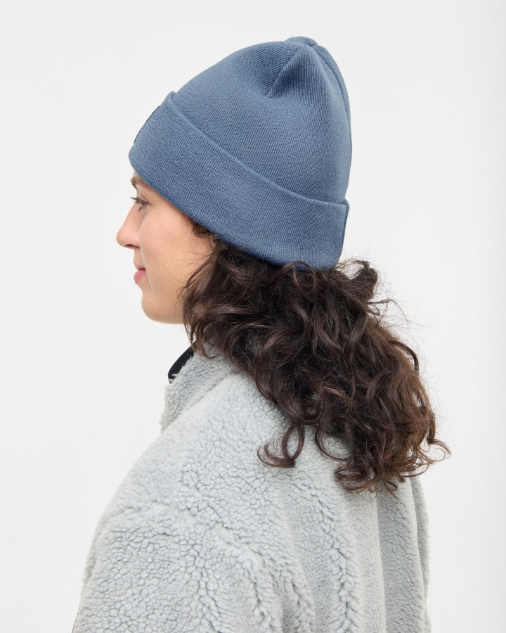 NIKIN Treeanie Classic Patch Beanie Baumwolle Steel Blue