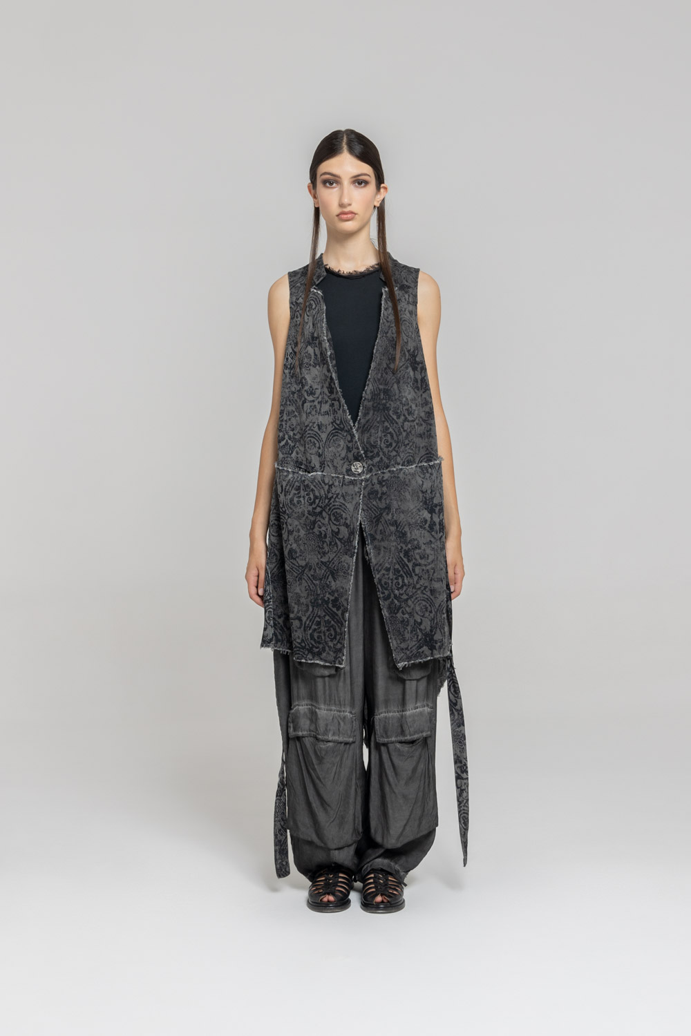 Sanctamuerte Capispalla Gilet Weste Baumwolle Tencel